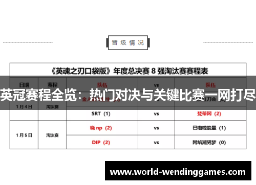 英冠赛程全览：热门对决与关键比赛一网打尽